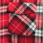 No Boundaries NWT  Juniors Plaid Flannel Pocket Front Red Black Top Blouse SZ XS Photo 5