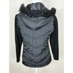 Vintage Miss Ashley Petite Jacket with Faux fur hood Petite Size Large Black Photo 1