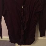 Forever 21 F21 burgundy zip up light sweater cardi large Photo 2