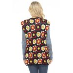 Lakhays Crochet Flower Garden Granny Square Kimono Open Cardigan S/M Cottagecore Black Size M Photo 2