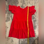 Timing  Red Apparel Ruffle Dress Photo 5