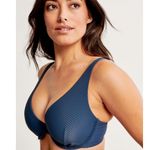 Abercrombie & Fitch NWT  Curve Love High Apex Underwire Bikini Top Navy Size XXS Photo 1