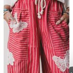 Davi & Dani Striped Wide Leg Barrel Pant NWT Large Photo 1