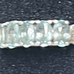 Aquamarine/Zircon Ring Sterling Silver, 7 Blue Photo 1