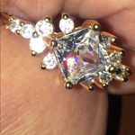 White Topaz ring in 14kt gold over sterling silver Size 8 Photo 4