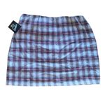 Source Unknown Y2K 28”  pleated plaid buckle mini skirt with a red white plaid pattern Photo 8