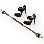 LF new ♐︎ Streets Ahead ♐︎ Twisted Multi Chain Leather Belt ♐︎ Black + Gold ♐︎ Photo 3