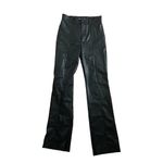 ZARA Faux Leather Flare Pants Black Size Small Photo 2