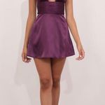 Lucy in the Sky Satin Purple Dress Photo 0