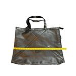 Lancome Paris Black Faux Leather Large Tote Bag With Zipper Closure Black Photo 1