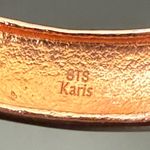 STS KARIS Basket Weave Knot Design Rose Gold Plated Hoop Earrings 10g. Pink Photo 12