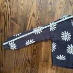 Hollister  Daisy Cardigan Sweater Womens‎ XXS Button Front Dark Gray Knit Floral Photo 5