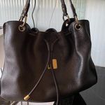 MCM Germany Black Shoulder Bag w Gold Accents Photo 0