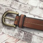 NWOT Women’s Tan Leather Belt Photo 2