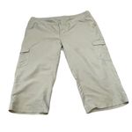 Columbia  PFG Womens 10W Cargo Shorts Khaki Tan Omni-Shade UPF 50 Capri Pockets Photo 1
