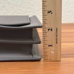 ZAC ZAC POSEN Earthette Gray Leather Top Handle Gold Chain Crossbody Bag Photo 6