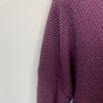 Athleta Silk Blend Rest Day Asymmetrical Hem Crewneck Sweater Burgundy Sz Medium Photo 4