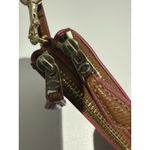 Coach Brown Pebbled Leather Double Zipper Closure Wristlet - Wallet T Photo 4