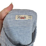 Faherty Isha 100% Linen Dress Blue Mini Stripe Pintuck WDS2119-BMT Bestseller Photo 8