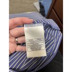 Nike  Dri-Fit Golf Short Sleeve Polo Shirt Women’s Size Med Purple Yellow Stripe Photo 5