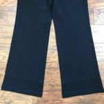 Emporio Armani • black wide leg trousers textured woven pleated mid rise Photo 4