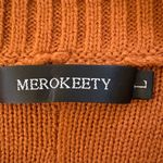 Merokeety Cozy Women's Rust Crew Neck Sweater Photo 3