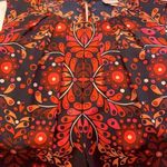 Merona Navy Orange Pattern Sleeveless Top Size Medium Photo 6