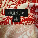 Perceptions Red‎ & White Sleeveless Dress Size 16 Photo 4