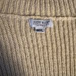 Judy Blue Chunky Knit Open Front Cardigan Sweater Beige Wool Blend Medium/Large Photo 3