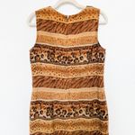 Sag Harbor Vintage 90s Womens Dress Size 12 Brown Animal Print Maximalist Safari Photo 7
