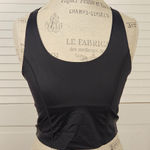 Beyond Yoga  Womens Black Silver‎ Side Design Cropped Tank Top Medium Photo 0