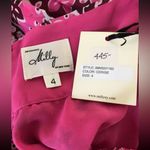 Milly NWT  Of New York Cerise Silk Halter Maxi Dress Photo 5
