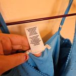 Eye Candy Body Suit Light Blue Eyelet Soft Built in Pads Size Small Polyester Photo 4