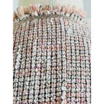 Rebecca Taylor Pink Tweed Fringe Trim Blazer Jacket Women’s Size 10 Photo 6