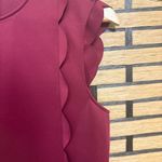 Ted Baker  Dresses Jasmint Burgundy Scalloped Overlay Dress Size 1‎ (size 4) Photo 4