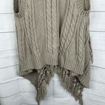 Cotton Emporium Womens Large Southwestern Western Sweater Vest Cardigan Fringe Photo 5