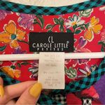 carole little Vintage Petites Jacket NWT Size 8 Flower Button Checkered Floral Photo 5