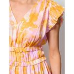 Current Air ππ Ruffle Sleeve V-Neck Elastic Waist Dress Floral Print Large NWT Photo 6