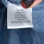 Absolutely Famous  medium wash chambray boho peasant shirt with boat neck medium Photo 5