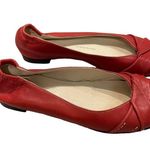 AGL Attilio Giusti Leombruni Peep Toe Flats Red Size 5 Photo 3