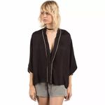 Volcom New.  black kimono top. Small. Retails $129 Photo 2