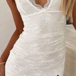 Lace Mini Dress White Size M Photo 0