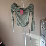 Edikted NWT  Off-Shoulder Ruched Green Top - S Photo 5