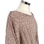 Free People  Good Day Cropped Sweater  Mauve Boucle Knit Size Small Photo 3