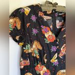Dangerfield Dinosaur Print Dress AU 12 Jurassic Lost World Rockabilly Cotton Black Size undefined Photo 6