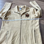 Disney Vintage  1955 Mickey Badge Embroidered Zip Up Beige Jacket Size XL Photo 5