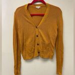 Silence + Noise Urban Outfitters  Shrunken Yellow Cropped Cardigan Size S Photo 0