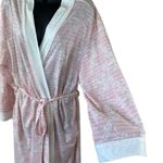 Carole Hochman Pastel Pink and White Floral Lightweight Robe with Pockets Photo 4