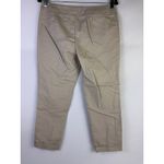 Valerie Bertinelli Women's Size 6 Beige Cropped Cotton Blend Career Pants Photo 1