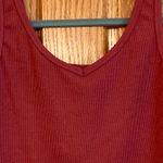 N/A Womens Fitted Stretch Sleeveless Everyday Tank Top Casual M Ribbed Red Cropped Photo 1